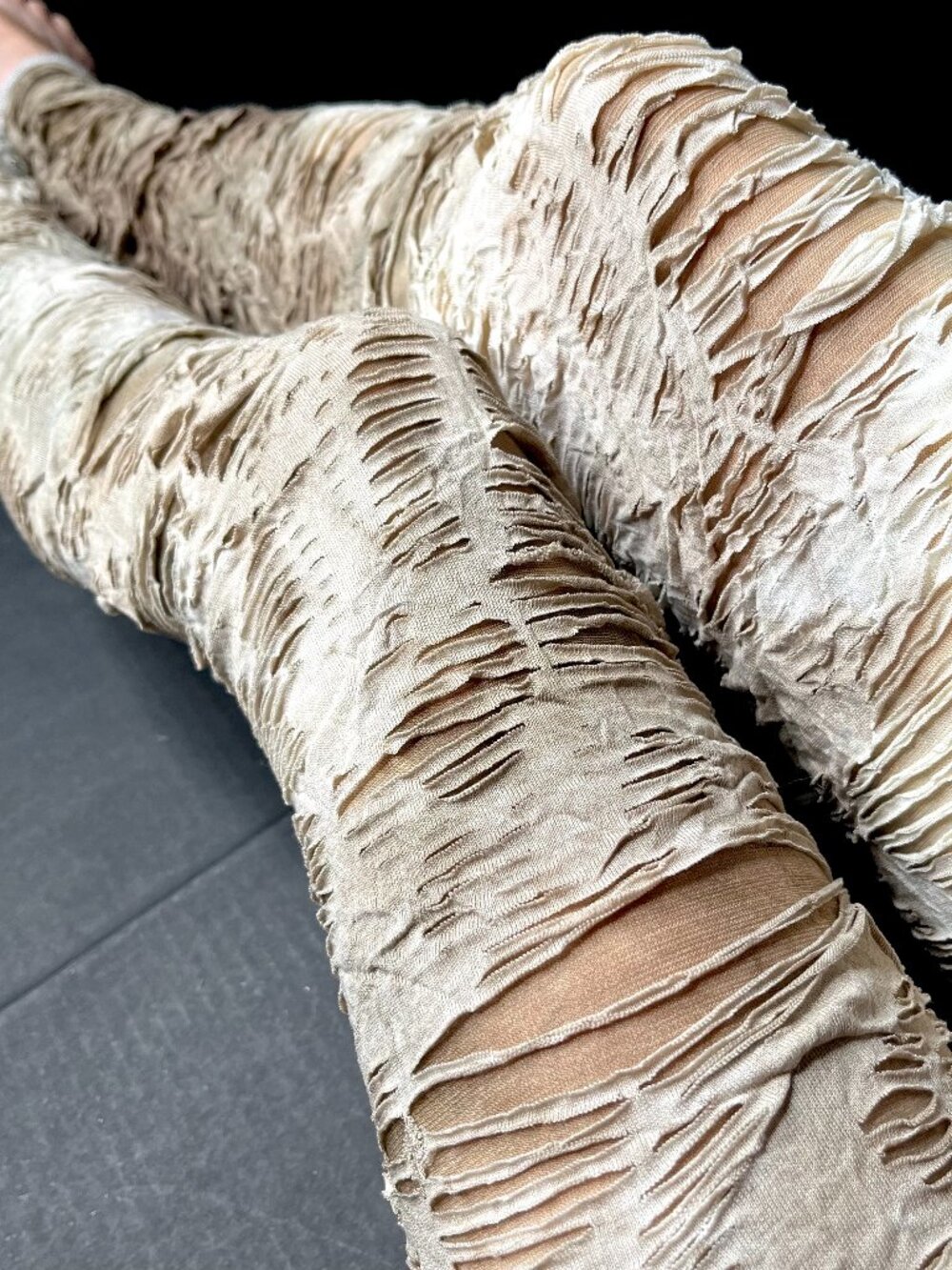 Brown Mummy Leg Warmers Cream Bandage Knee Socks Zombie Costume Leg Wraps Covers
